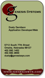 Genesis Business Card